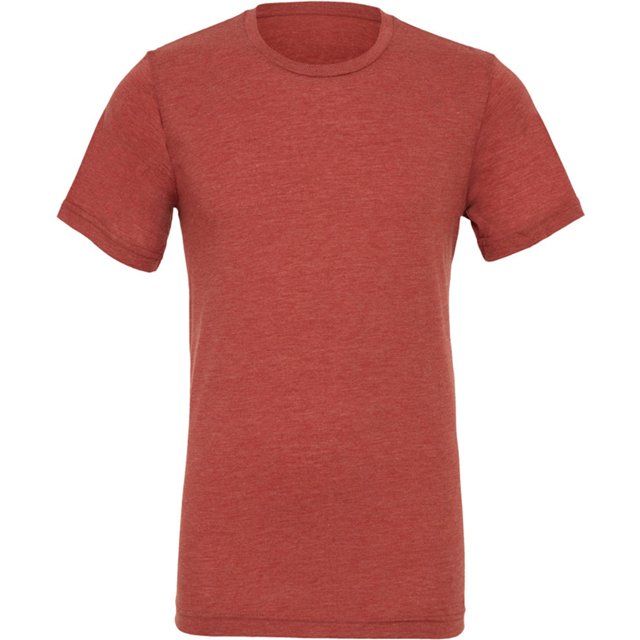 Canvas Mens Triblend Crew Neck Plain Short Sleeve T-Shirt