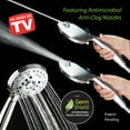 thumbnail image 3 of AquaCare High Pressure 8-mode Handheld Shower Head, Built-in Power Wash to Clean Tub, Tile & Pets, Extra Long 6 ft. Stainless Steel Hose, Wall & Overhead Brackets, 3 of 7