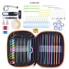 100pcs Crochet Hook Set with Storage Bag Knitting Needles Sewing Tools Gauge Scissors Stitch Holder