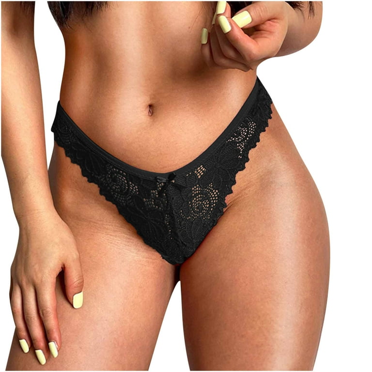 Efsteb Lace Thongs for Women Sexy Low Waist Briefs Lingerie