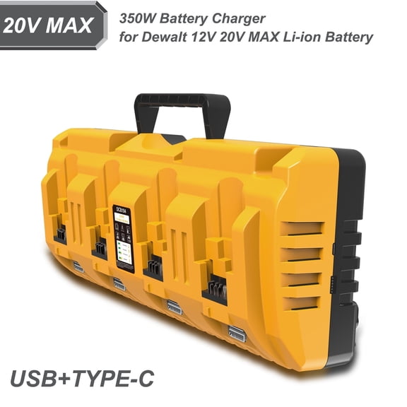 Yetoking Replacement for Dewalt Battery Charger Station DCB104 12V-20V Battery