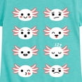 thumbnail image 3 of Instant Message - Axolotl Emotion Grid - Toddler And Youth Girls Short Sleeve Graphic T-Shirt, 3 of 6