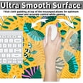 thumbnail image 3 of Extended Mouse Pad with Stitched Edges Extra Large Gaming Mousepads with NonSlip Rubber Base and MicroWeave Cloth Tropical Leaves Yellow Design Ideal for Gamer Office or Home (35.4" x 15.7"), 3 of 6