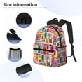 thumbnail image 5 of Vsdgher Cute Doodles Print Unisex Large Capacity Bookbag Schoolbag Casual Daypack for High School/College/Teens/Travel/Work, 5 of 8