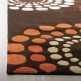 thumbnail image 6 of SAFAVIEH Soho Louise Polka Dots Wool Runner Rug, Brown/Multi, 2'6" x 8', 6 of 9