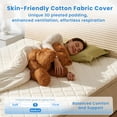 thumbnail image 6 of Vcatnet 16.7 inch Full Mattress with Headboard, Bedroom Furniture Corduroy Cloud Bed, No Assembly Required, Beige, 6 of 11