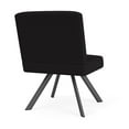 thumbnail image 3 of Willow Lounge Reception Armless Swivel Guest Chair / Charcoal Steel / Black, 3 of 5