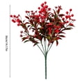thumbnail image 3 of JeashCHAT Artificial Red Berry Christmas Stems, Fake Leaf Holly Berry Picks, 14" Holiday Floral Sprays for Vase Home Table Xmas Party Decor, 3 of 7