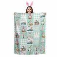 thumbnail image 2 of Throw Blanket Fleece Throw Blanket 50x80in, Rabbit Easter Egg Gnome Teal Buffalo Grid Soft Lightweight Bed Blankets Farm Truck Spring Butterfly Fuzzy Couch Blankets for All Season, 2 of 9