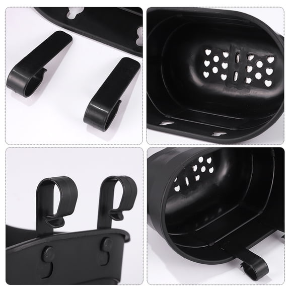 Tineasur Black Plastic Scooter Basket and Easy to Attach 1 Piece for Bike Storage and Carrying