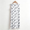 thumbnail image 6 of VBVC Women's Sleeveless Floral Print Midi Dress , Ladies' Crew Neck Casual Summer Tank Dress , Stretchy Daily Wear Dresses For Women,Light Blue,S-5XL, 6 of 6