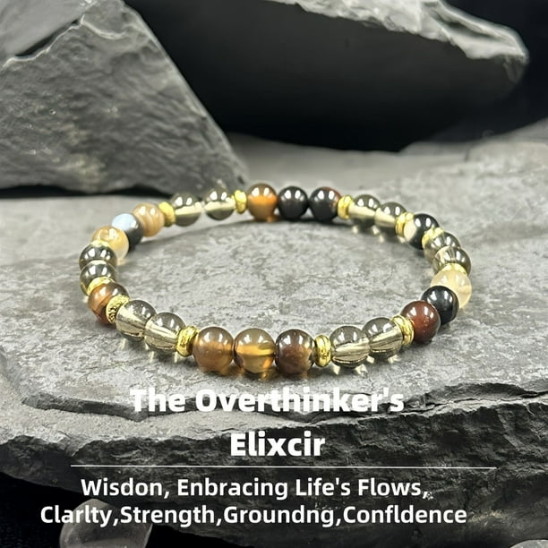 Pulsera de cristal y las mujeres de piedra natural con cuentas de cristal transparente Unisex Meditación Joyería Daily Wear Relajación