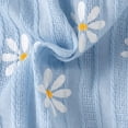 thumbnail image 5 of CAICJ98 Newborn Baby Girl Clothes Ruffle Sleeve Jumpsuit Corduroy Floral Romper+Headband Cute Fall Winter One Piece Outfit (Sky Blue,9-12 Months), 5 of 6