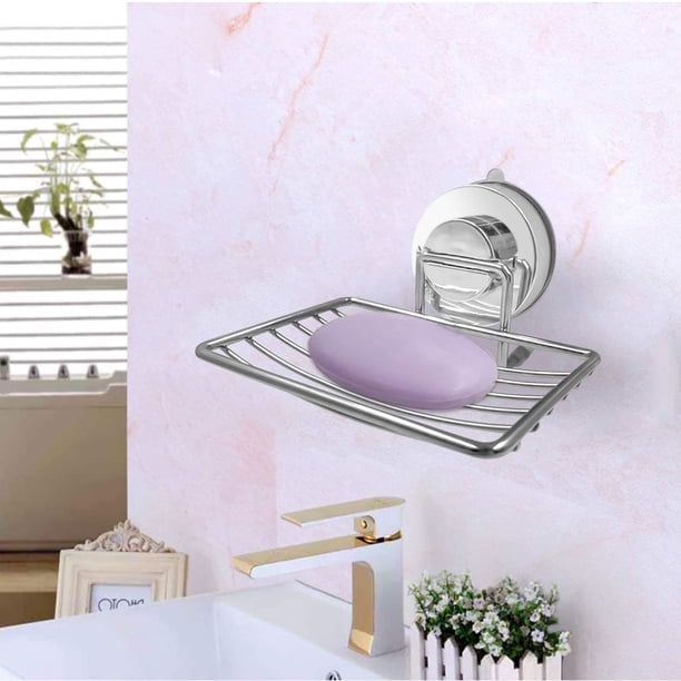 Soporte Magnético Para Jabón - 2 Unidades - Ventosa Acero Inoxidable - Sin Taladrar Para Baño O Cocina