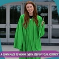 thumbnail image 5 of Endea Graduation Shiny Green Graduation Gown, 5 of 8