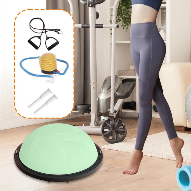 Quzzie Balance Ball Exercise Trainer Balancing Core Workout Equipment for Yoga 58cm Green