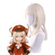 thumbnail image 2 of Gold Braids Double Ponytail Bangs Wig for Cosplay Klee Anime Wigs Halloween Party Wigs Platinum -, 2 of 4