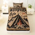 thumbnail image 3 of Erosebridal Teens Camping Life Twin Sheet Sets 3pcs,Vintage Rustic Cottage Bedding for Boys Girls,Luxury Bedroom Decor, 3 of 5