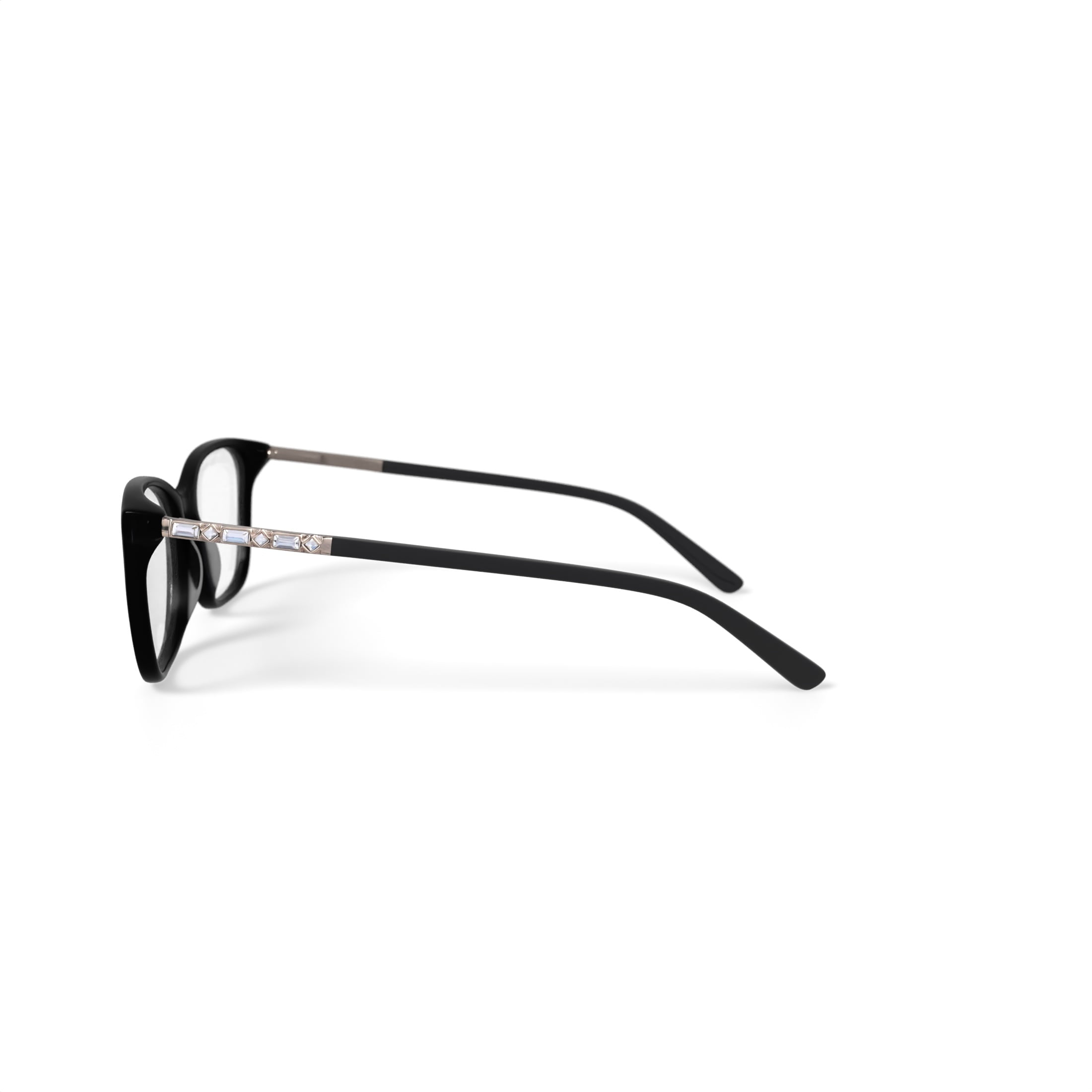 Luxe Women's WLO464 Square Prescription Eyeglasses with Case, Black