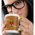 thumbnail image 2 of 3drose, Image of a Cute Fries with Text of Its Fry Day, 15oz Two-tone Yellow Mug, 2 of 6