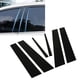 thumbnail image 1 of Adhesivo Para Moldura De Pilar, 6 Piezas, Acabado Negro Brillante Para Poste De Pilar De Puerta Y Ventana, Superficie Espejada Precortada Para Decoración Del Coche, 1 of 7