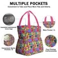 thumbnail image 3 of Colorful Dog Paw Footprint Drawstring Lunch Bag Women - Drawstring Lunch Bag Insulated for Work Office - Stain-Resistant Large Lunchbags for Women with Multi-Pockets, 3 of 6