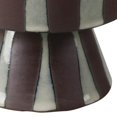 thumbnail image 3 of Benjara BM237099 Striped Ceramic Vase with Flared Base, Brown & Off White, 3 of 5