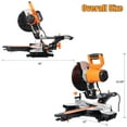 thumbnail image 3 of 10-Inch Miter Saw, Sliding Compound Miter Saw, 2-Speed 5000/3200 Rpm, Single Bevel 0-45 ° , 48t Blade Evolution Table Saw, Wood Working Tools And Equipment, Cutting Wood Pvc Or Soft Metal, 3 of 9