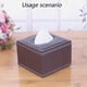 thumbnail image 4 of Dispensador de papel higiénico multifuncional retro de cuero con tapa para caja de pañuelos, dispensador de papel higiénico moderno, 4 of 5