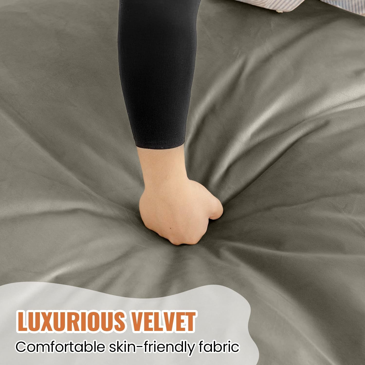 Baxluxe 4FT Bean Bag Chair: Bean Bag with Velvet Cover, Fluffy and Comfy Bean Bag Chairs for Adults and Kids, Bean Bag Sofa Filled with High-Density Sponge for Gaming (Dark Grey)