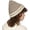 Khaki, variant on Y2k Beanie for Women Crochet Holes Hats Demon Beanies Hat Grunge Accessories Emo Slouchy Warm Knitted Hats