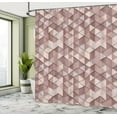 thumbnail image 4 of Ambesonne Geometric Shower Curtain, Abstract Retro Modern Art, 69"Wx75"L, Pale Salmon, 4 of 4