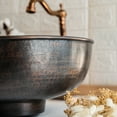thumbnail image 5 of Handmade Dark Copper Vessel Sink | Hammered Solid Copper Bathroom and Kitchen Sink | *Drain Cap Included*, 5 of 5