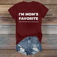 thumbnail image 4 of MEICHEN I'm Mom's Favorite Print Shirt Mother's Day T Shirts for Women Summer Fashion Clothing Tops, 4 of 6