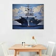 thumbnail image 2 of Nawypu Aircraft Carrier Us Navy Ship Posters-The Task Ahead of You,motivational Power Veterans club Canvas Wall Art Prints for Wall Decor Room Decor Bedroom Decor Gifts 16x24inch(40x60cm) Unframe-s, 2 of 4