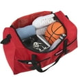 thumbnail image 4 of 24 Inch 55 Liter Multi Pocket Duffel Bag for Men, Women, Sports, Gym, Traveling and Commuting in Red, 4 of 7