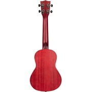 Kala Brand Music Co. Watercolor Meranti Collection, 4-String Ukulele, Right, RED, Concert (KA-MRT C)