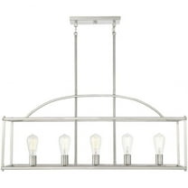 Traditional Five Light Chandelier-Satin Nickel Finish Bailey Street Home 159-Bel-4487587