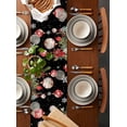 thumbnail image 5 of Table Runners 72 Inches Long Dress Scarves, Black Christmas Balls Farmhouse Kitchen/Dining Table Runner, Coffee Tablerunners, Xmas Poinsettia Botanical 13x72 Inch, 5 of 7