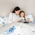 thumbnail image 5 of Feelyou Spring Blue Flower Twin Comforter Sets, Butterfly Animal Bedding Set, 2 Pieces, 5 of 8