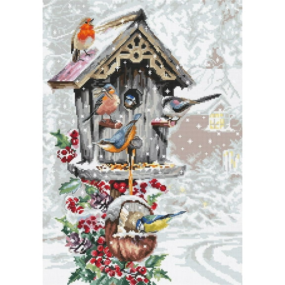 Luca-S Bird House Counted Cross-Stitch Kit