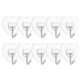thumbnail image 2 of Transparent Heart Adhesive Hooks for Hanging, 10 Pc No-Drill Wall Hooks, Waterproof Towel & Coat Hangers, Self Adhesive Sticky Hooks for Kitchen, Bathroom, Bedroom, Door & Ceiling Organization, 2 of 7