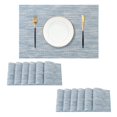 thumbnail image 1 of Juego de 12 manteles individuales Leetaltree Alice Blue de PVC resistente al calor, 1 of 9