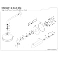 thumbnail image 6 of Kingston Brass KB6333DL Concord Single-Handle Pressure Balanced Tub and Shower Faucet, Antique Brass, 6 of 7