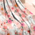 thumbnail image 3 of Pink Bichon Frise and Flower Blanket,Comfortable Soft Flannel Throw Blanket,All Season,Warm Lightweight Blankets for Sofa Bed Couch Living Room Chair,50"x60"(130x150cm), 3 of 4