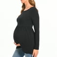 thumbnail image 4 of Beaisland Women's Long Sleeve Maternity Shirts Basic Casual Pregnancy Top, 4 of 7