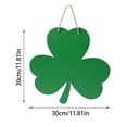 thumbnail image 3 of St. Patrick's Day Door Hanger, Shamrock Welcome Sign, Wooden Front Door Decor For Farmhouse And Indoor Outdoor Use, Durable Trefoil Decoration With Jute Rope, 3 of 9