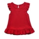thumbnail image 1 of Tirantes Para Camisa Blusa Gibobby con volantes de algodón de color Tops para niñas Rojo 6-12 Meses, 1 of 5