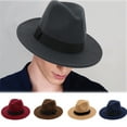 thumbnail image 2 of Aligament Hat Men Women Vintage Wide Hat with Belt Buckle Adjustable Outbacks Hats, Yellow, 2 of 8