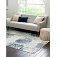thumbnail image 3 of Unique Loom Ariel Collection Area Rug - Coral (5' 3" x 8' Rectangle Blue/Green), 3 of 8
